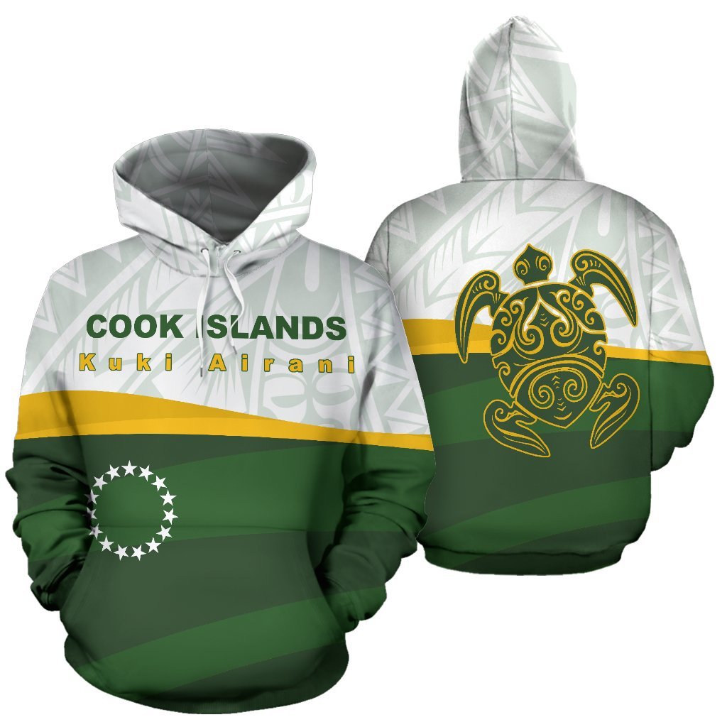 Cook Islands Hoodie Cook Islands Flag Turtle Tattoo K5