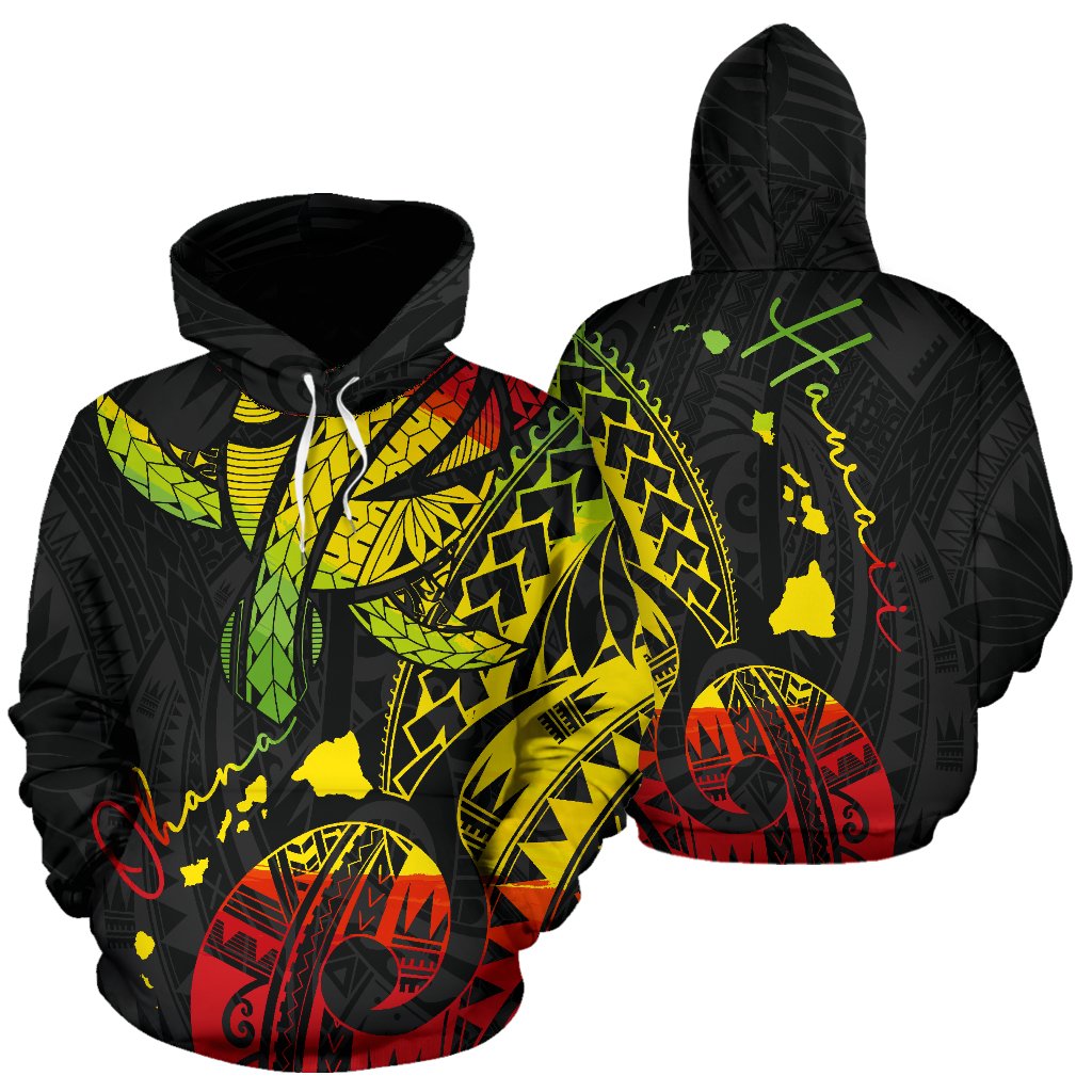 Hawaiian Reggae Turtle Pullover Hoodie