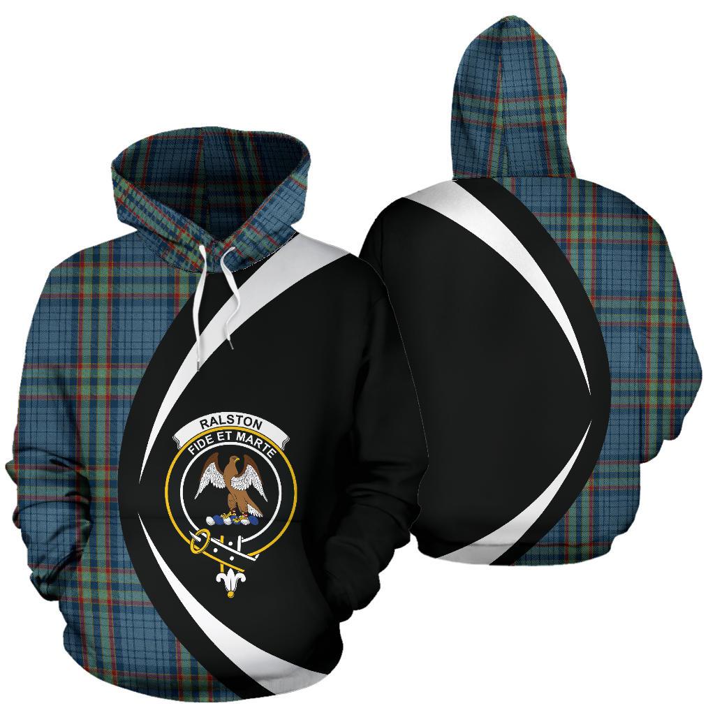 Printivon Ralston Tartan Crest Hoodie Circle Style