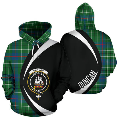 Printivon Duncan Ancient Tartan Crest Hoodie Circle Style