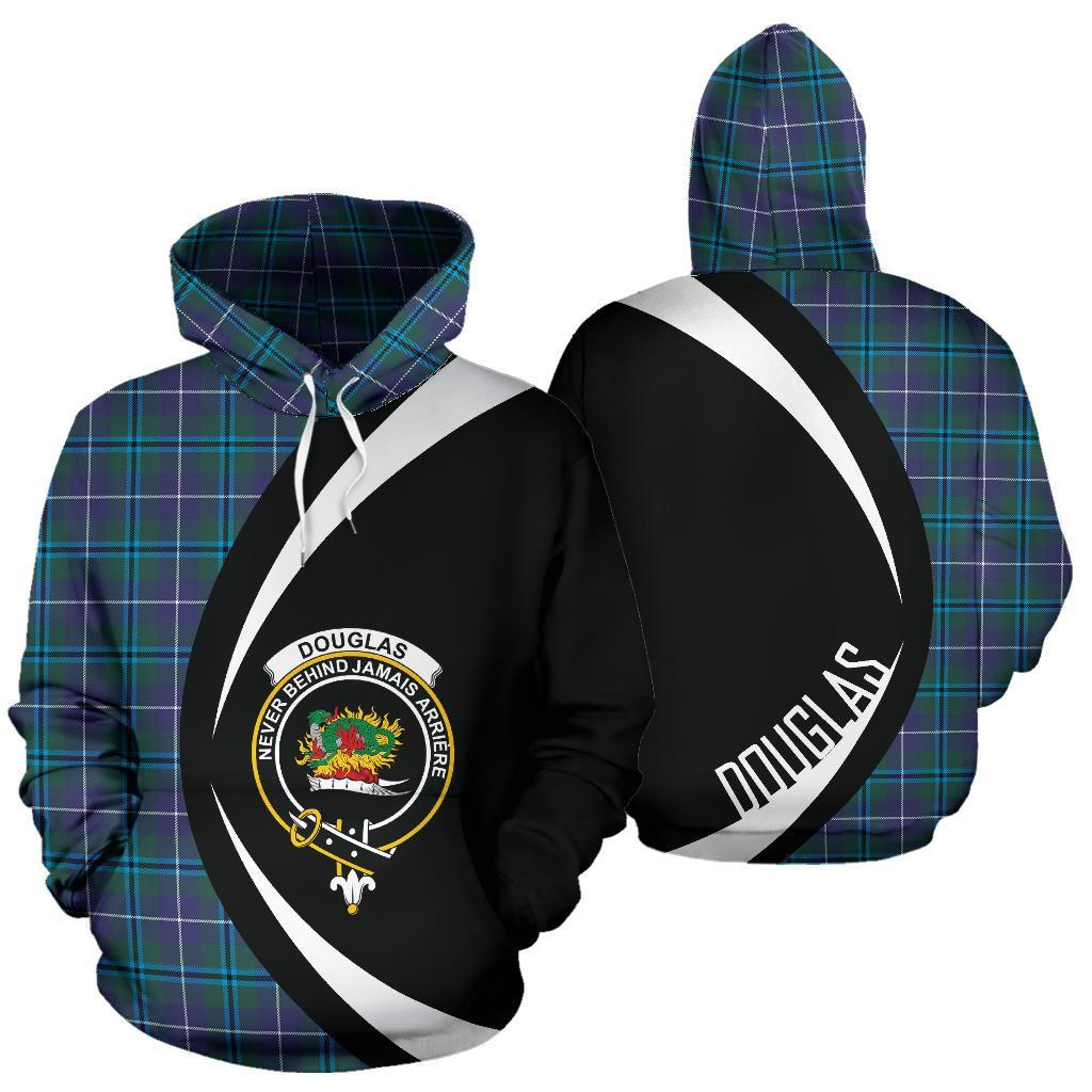 Printivon Douglas Modern Tartan Crest Hoodie Circle Style