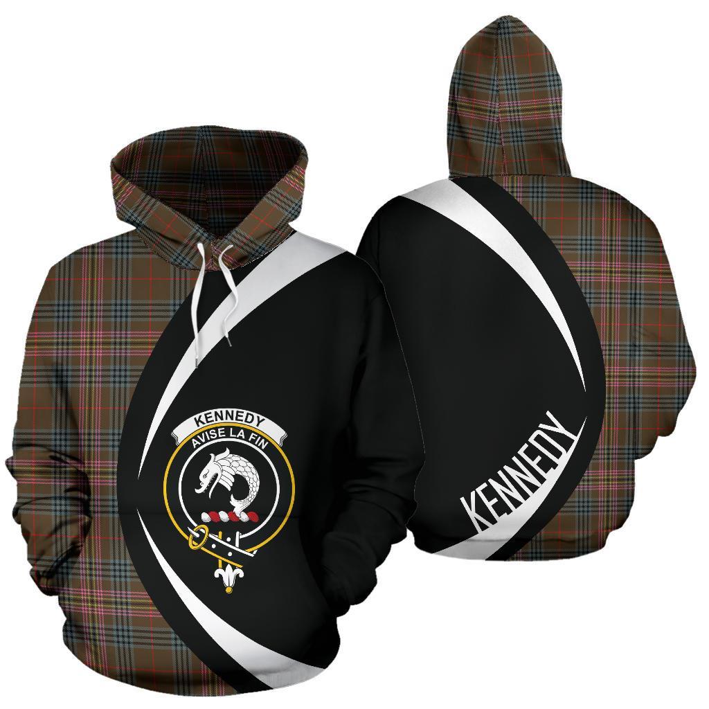 Printivon Kennedy Weathered Tartan Crest Hoodie Circle Style