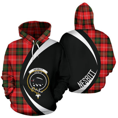 Printivon Nesbitt Modern Tartan Crest Hoodie Circle Style