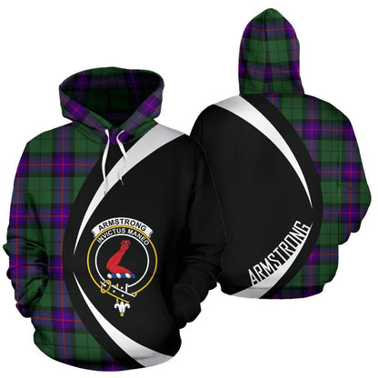 Printivon Armstrong Modern Tartan Crest Hoodie Circle Style