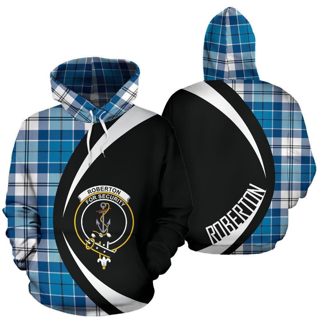 Printivon Roberton Tartan Crest Hoodie Circle Style