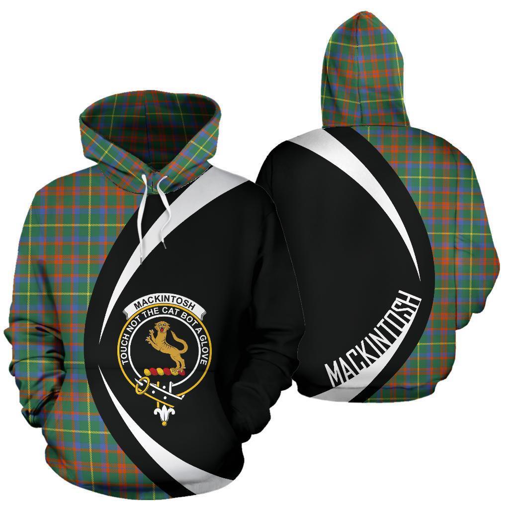 Printivon Mackintosh Hunting Ancient Tartan Crest Hoodie Circle Style