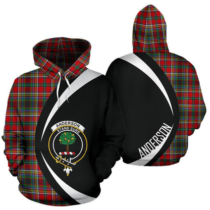 Printivon Anderson Of Arbrake Tartan Crest Hoodie Circle Style
