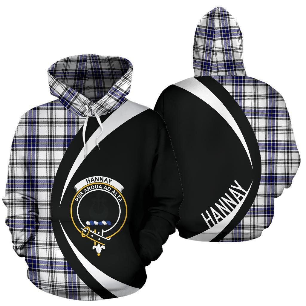 Printivon Hannay Modern Tartan Crest Hoodie Circle Style