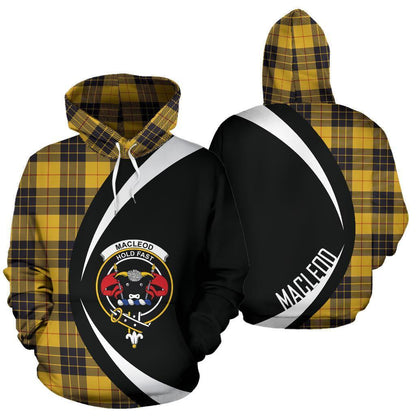 Printivon Macleod Of Lewis Ancient Tartan Crest Hoodie Circle Style