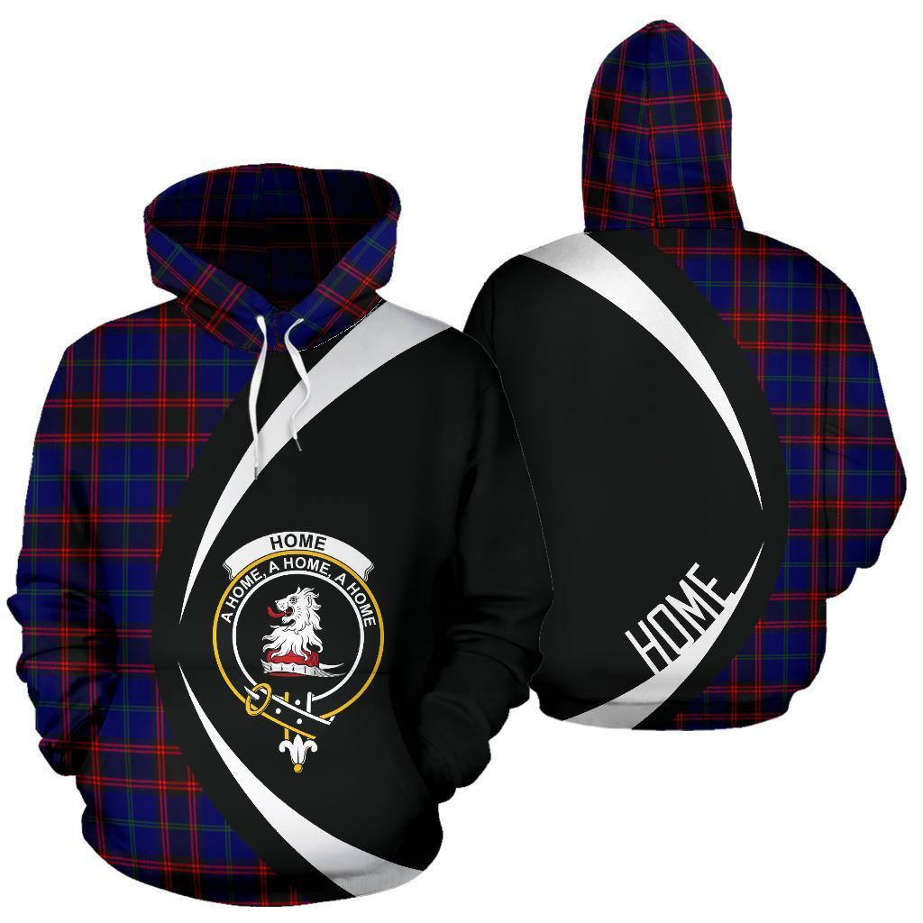 Printivon Home Modern Tartan Crest Hoodie Circle Style