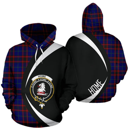 Printivon Home Modern Tartan Crest Hoodie Circle Style
