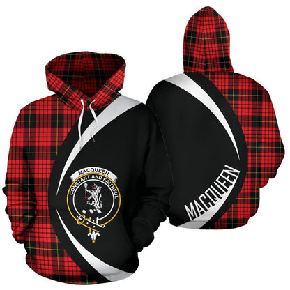 Printivon Macqueen Modern Tartan Crest Hoodie Circle Style
