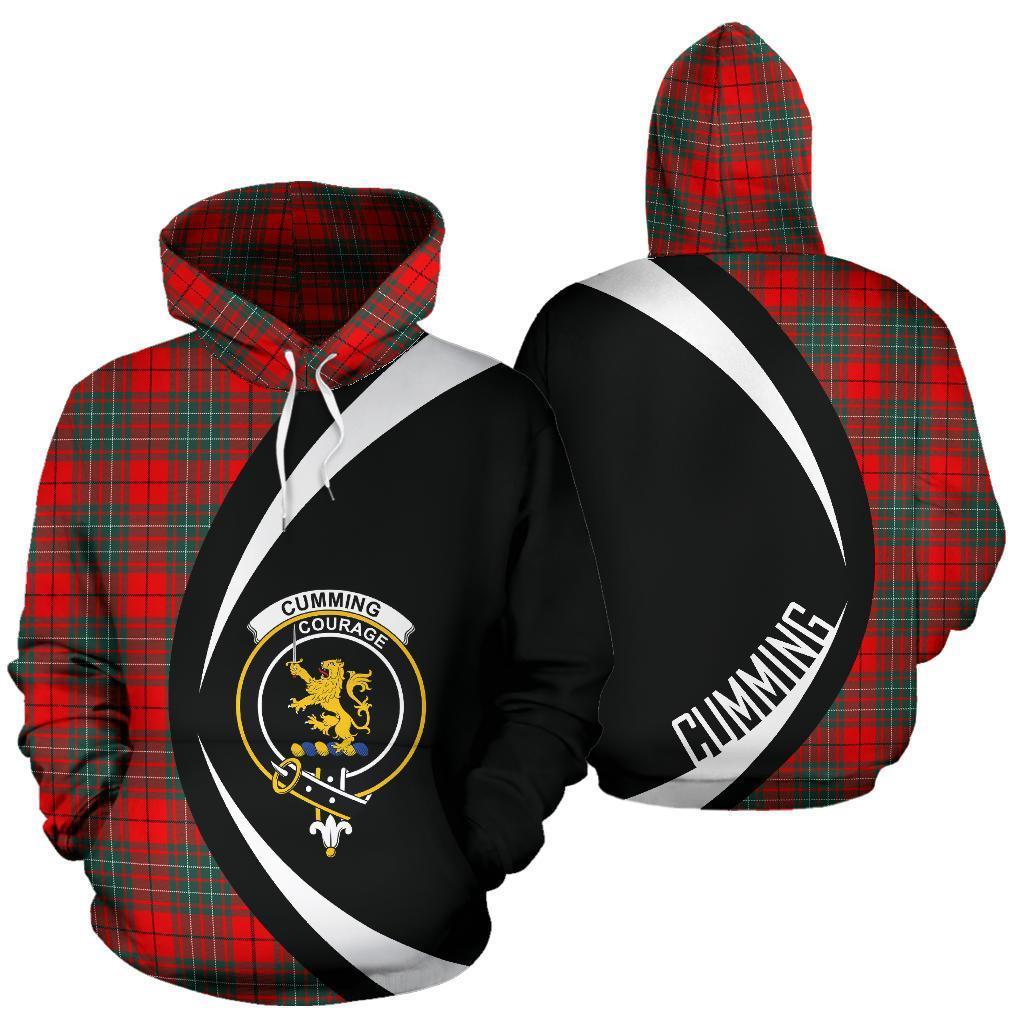 Printivon Cumming Modern Tartan Crest Hoodie Circle Style