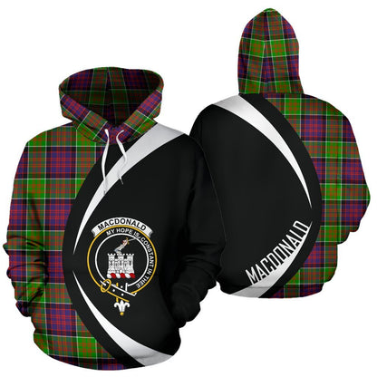Printivon Macdonald Tartan Crest Hoodie Circle Style