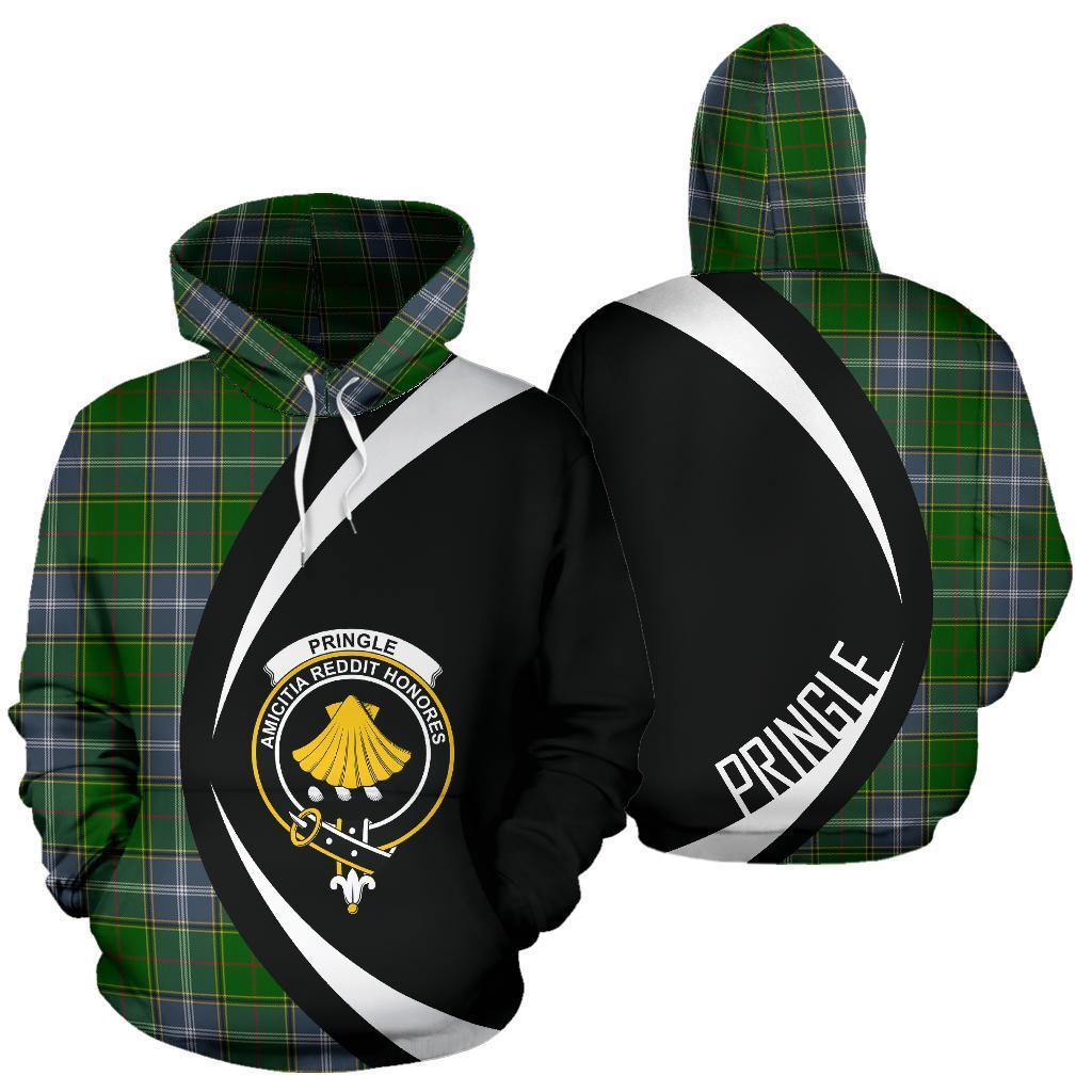 Printivon Pringle Tartan Crest Hoodie Circle Style