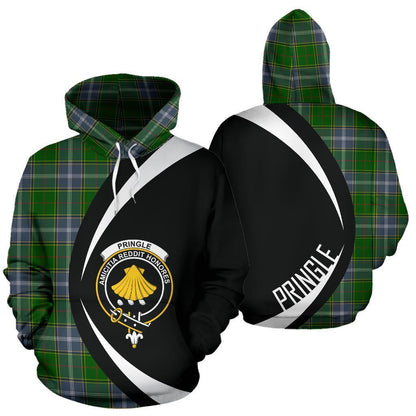 Printivon Pringle Tartan Crest Hoodie Circle Style
