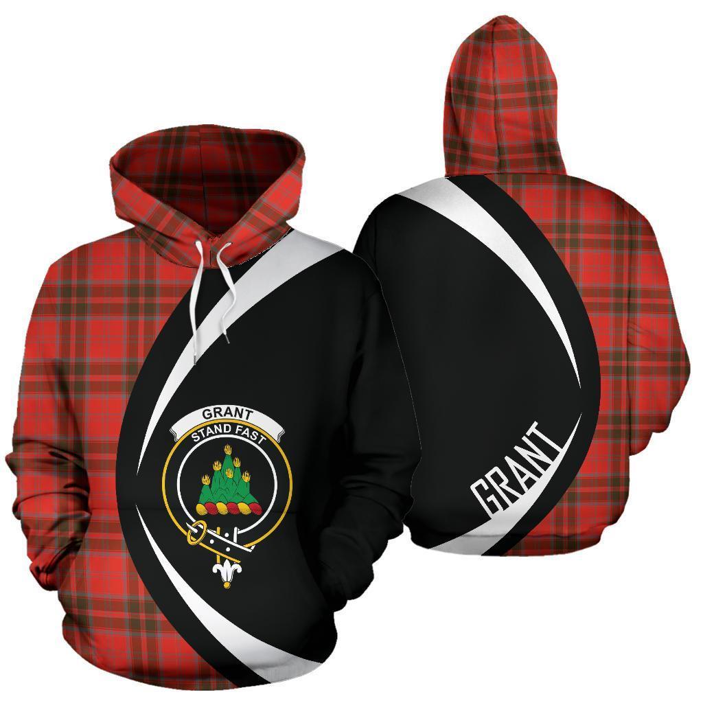 Printivon Grant Weathered Tartan Crest Hoodie Circle Style