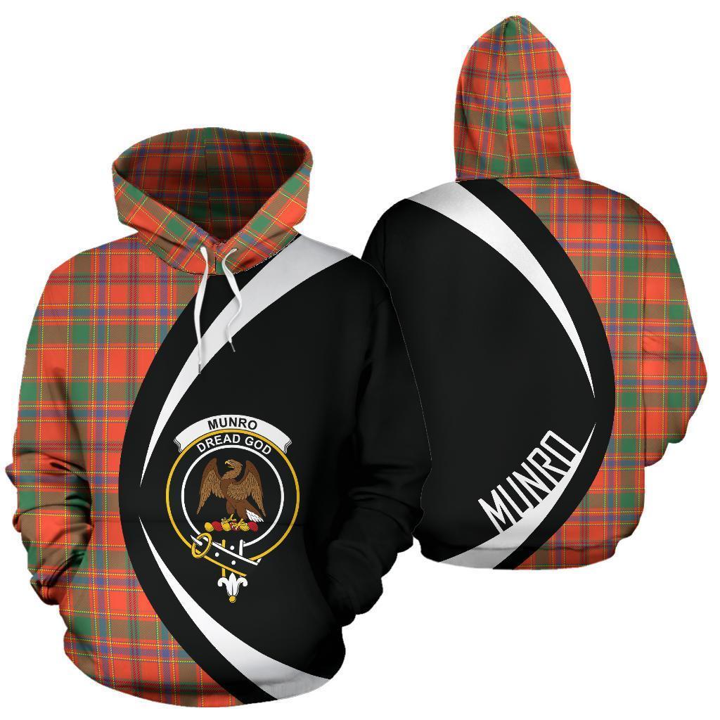 Printivon Munro Ancient Tartan Crest Hoodie Circle Style