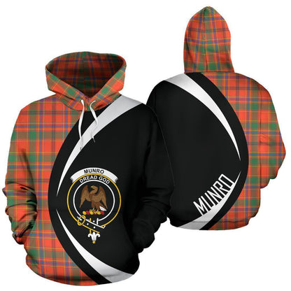 Printivon Munro Ancient Tartan Crest Hoodie Circle Style