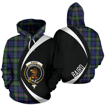 Printivon Baird Modern Tartan Crest Hoodie Circle Style