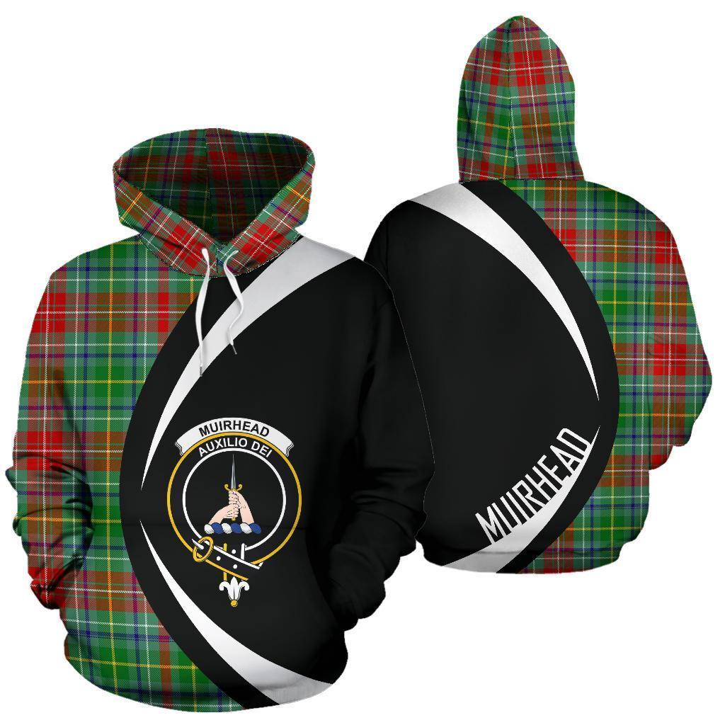 Printivon Muirhead Tartan Crest Hoodie Circle Style