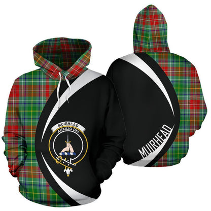 Printivon Muirhead Tartan Crest Hoodie Circle Style