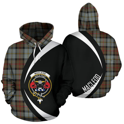 Printivon Macleod Of Harris Weathered Tartan Crest Hoodie Circle Style