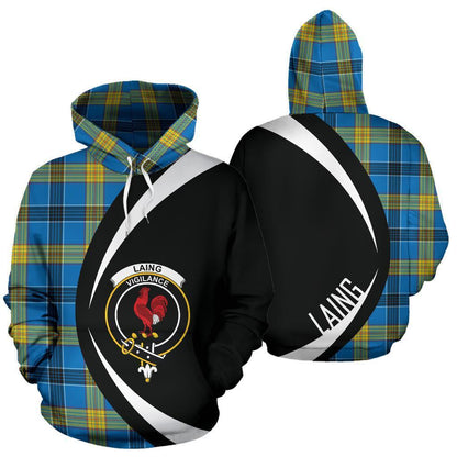 Printivon Laing Tartan Crest Hoodie Circle Style