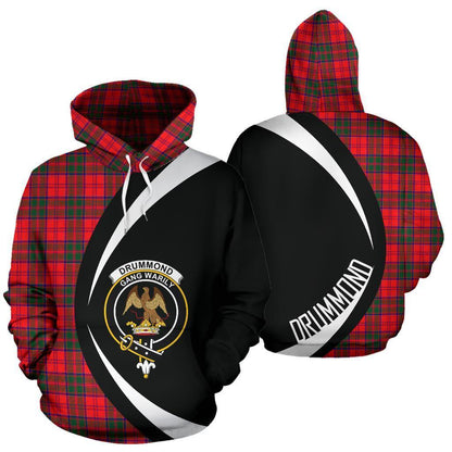 Printivon Drummond Modern Tartan Crest Hoodie Circle Style