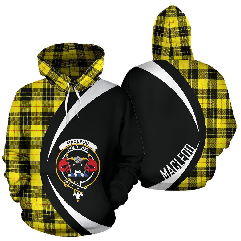 Printivon Macleod Of Lewis Modern Tartan Crest Hoodie Circle Style