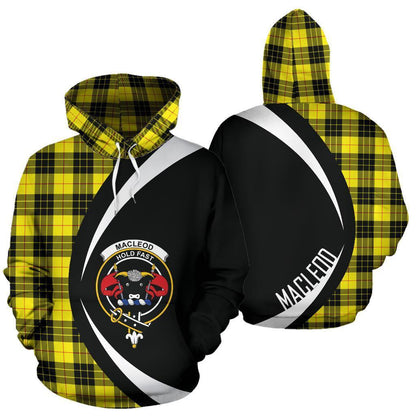 Printivon Macleod Of Lewis Modern Tartan Crest Hoodie Circle Style