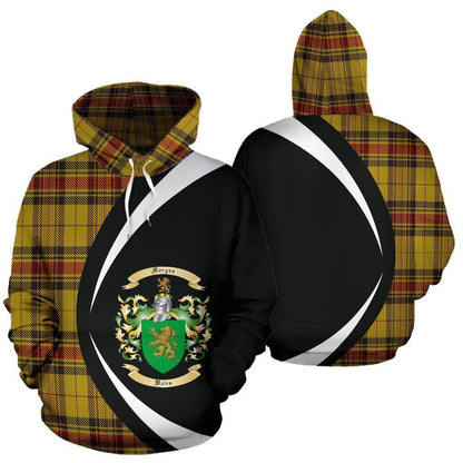 Printivon Morgan Of Wales Tartan Crest Hoodie Circle Style