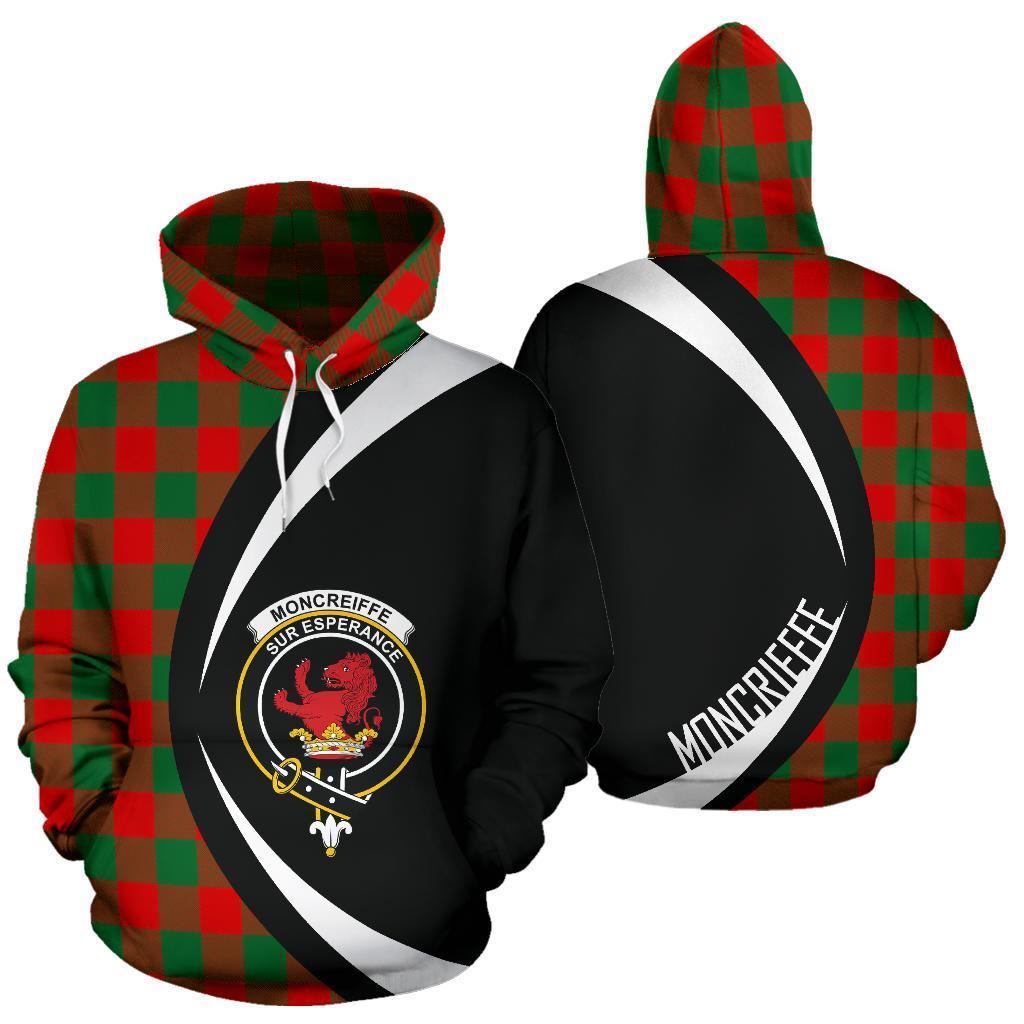 Printivon Moncrieffe Tartan Crest Hoodie Circle Style