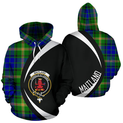 Printivon Maitland Tartan Crest Hoodie Circle Style