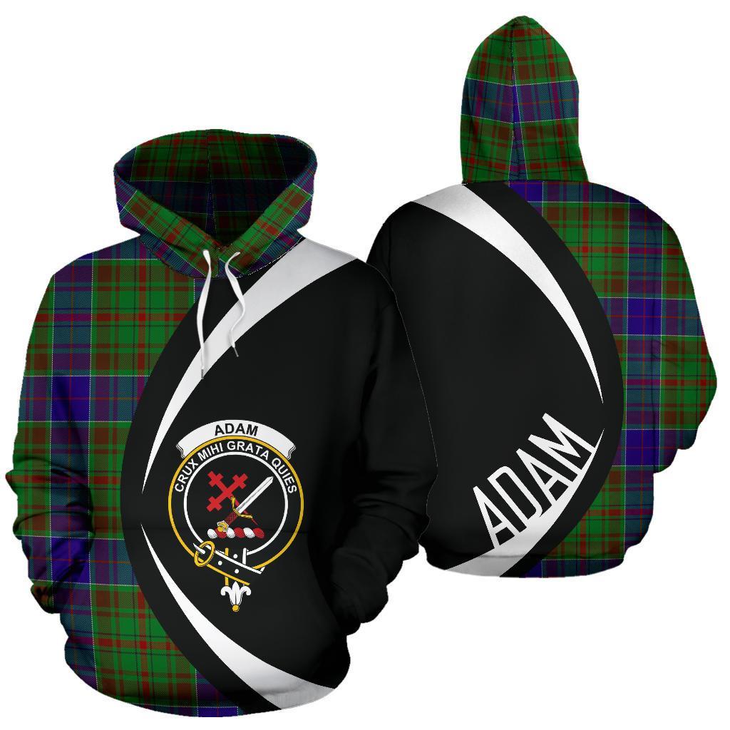 Printivon Adam Tartan Crest Hoodie Circle Style