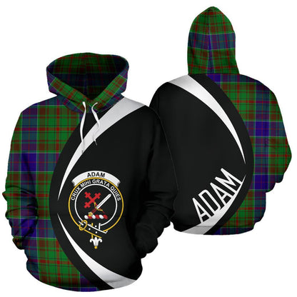 Printivon Adam Tartan Crest Hoodie Circle Style