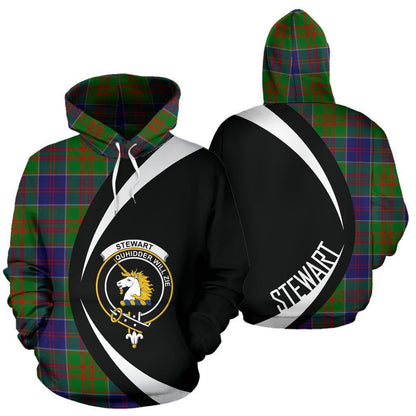 Printivon Stewart Of Appin Hunting Modern Tartan Crest Hoodie Circle Style