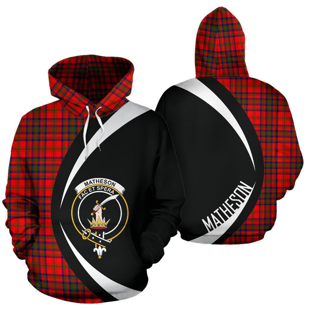 Printivon Matheson Modern Tartan Crest Hoodie Circle Style