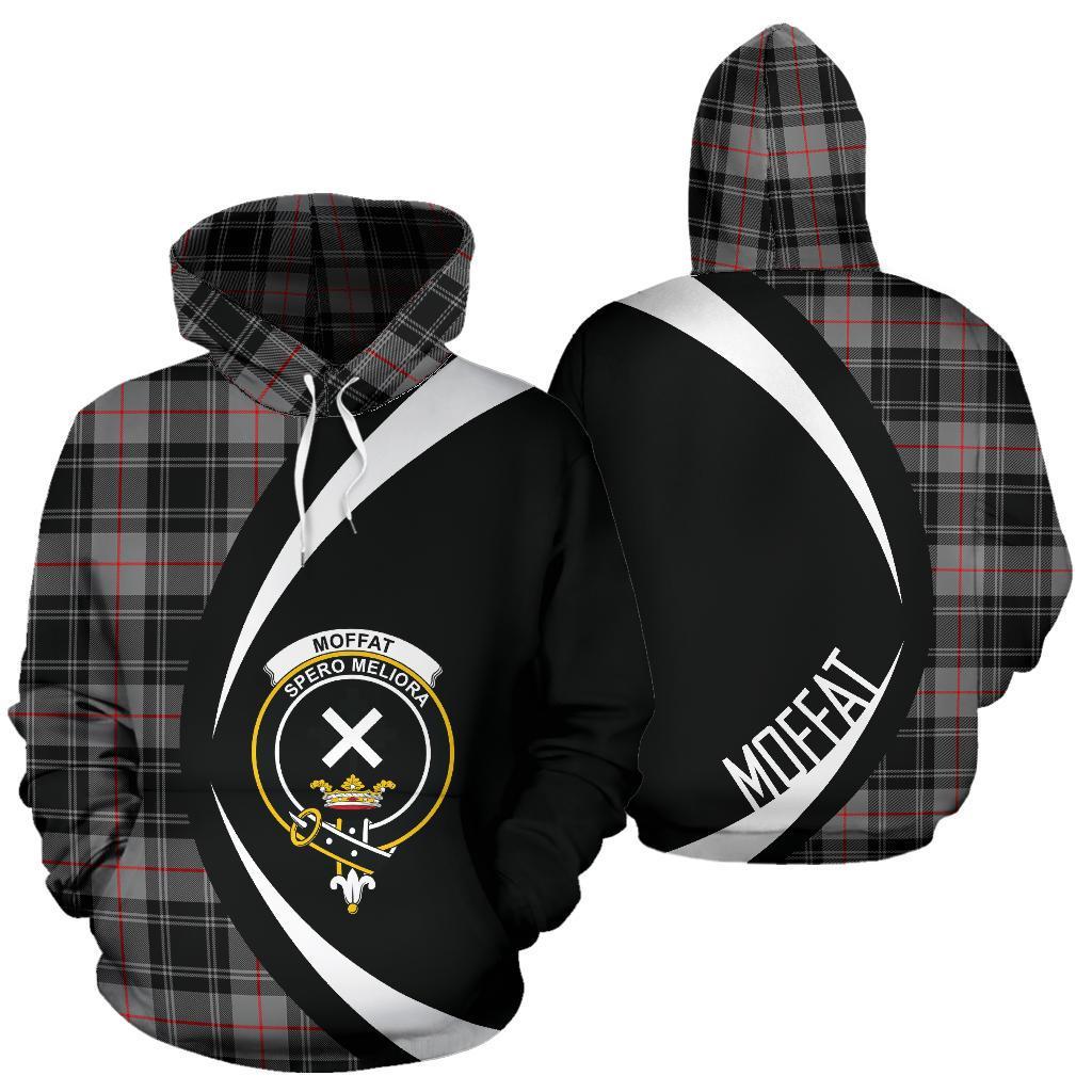 Printivon Moffat Modern Tartan Crest Hoodie Circle Style