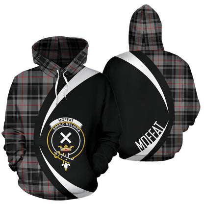 Printivon Moffat Modern Tartan Crest Hoodie Circle Style