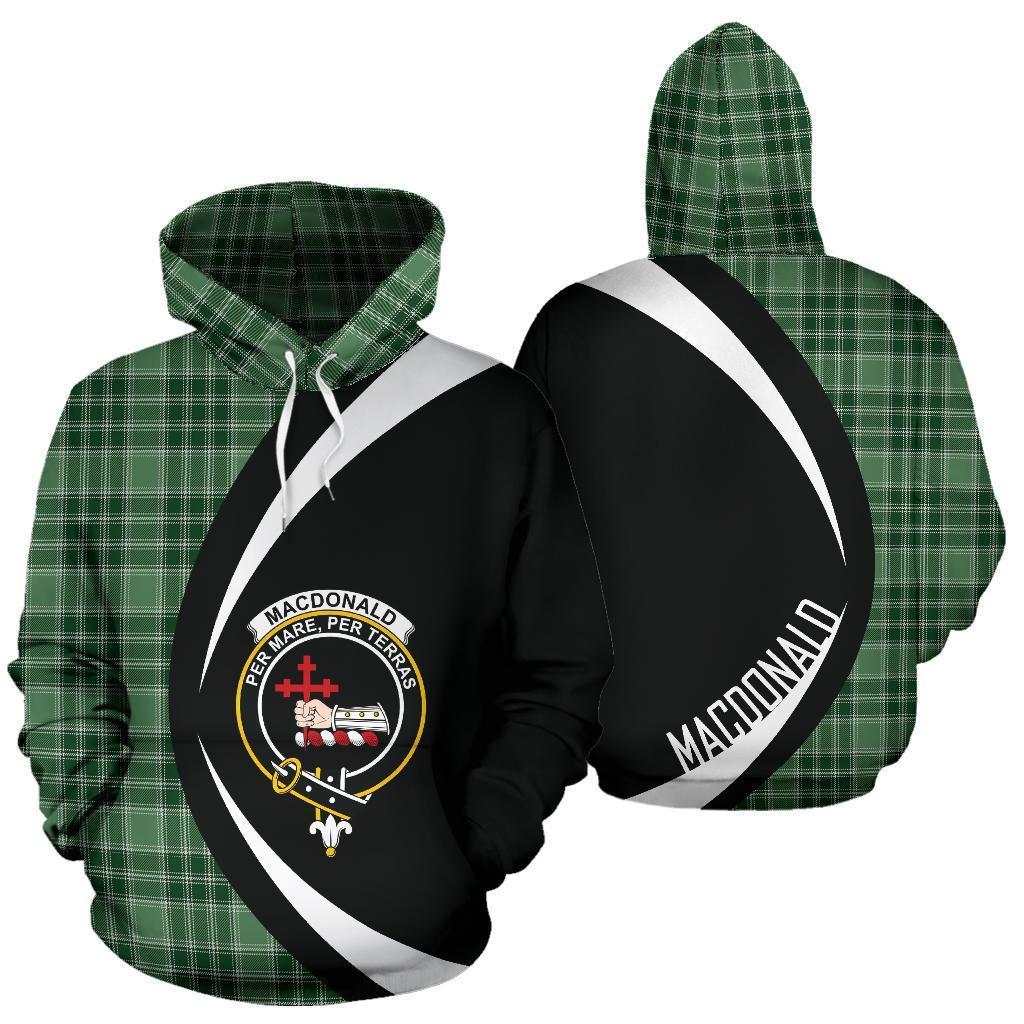 Printivon Macdonald Lord Of The Isles Hunting Tartan Crest Hoodie Circle Style