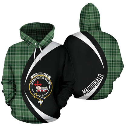 Printivon Macdonald Lord Of The Isles Hunting Tartan Crest Hoodie Circle Style