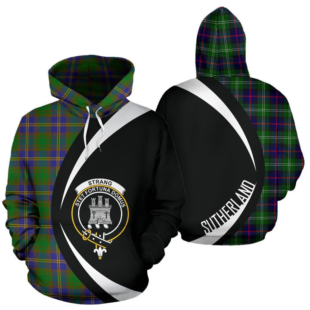 Printivon Strange Of Balkaskie Tartan Crest Hoodie Circle Style
