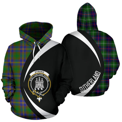 Printivon Strange Of Balkaskie Tartan Crest Hoodie Circle Style