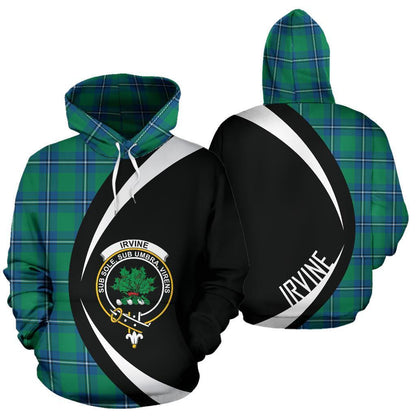 Printivon Irvine Ancient Tartan Crest Hoodie Circle Style