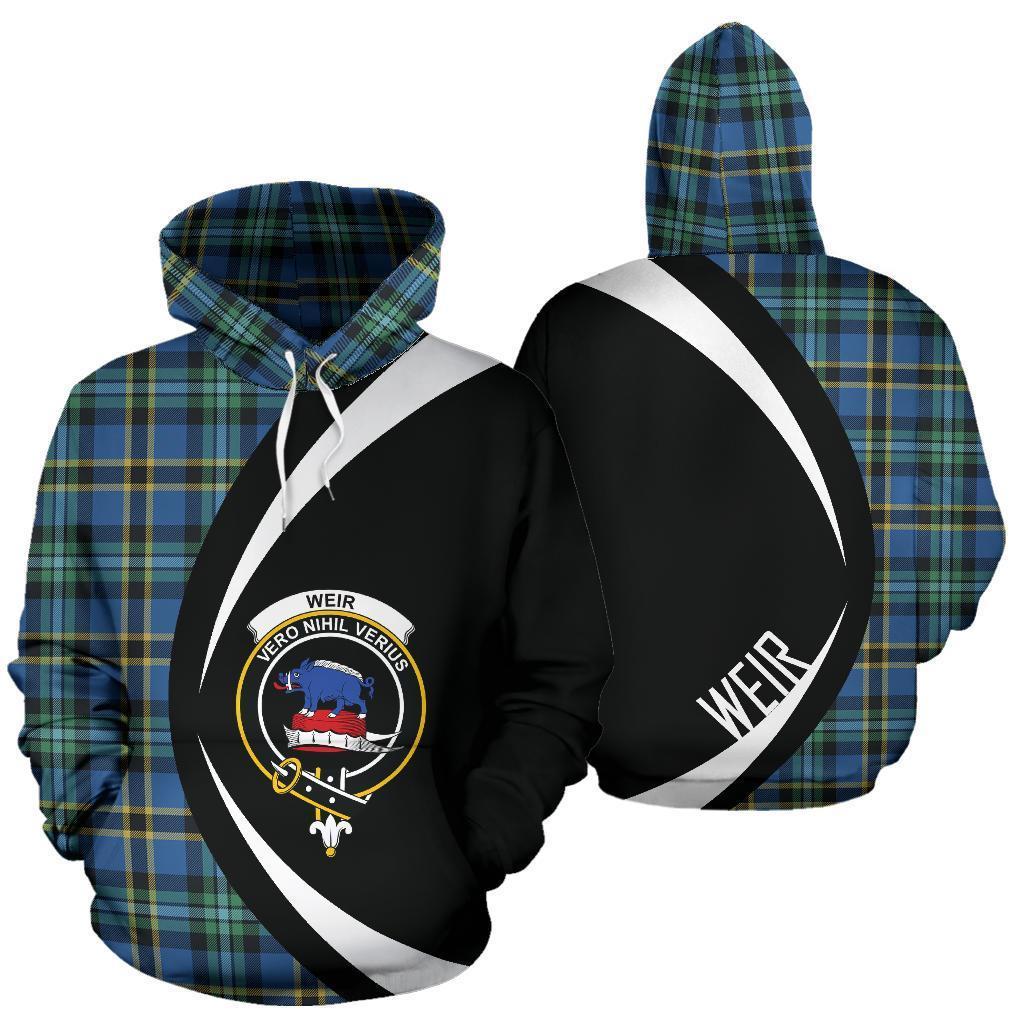 Printivon Weir Ancient Tartan Crest Hoodie Circle Style