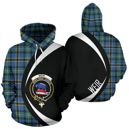 Printivon Weir Ancient Tartan Crest Hoodie Circle Style