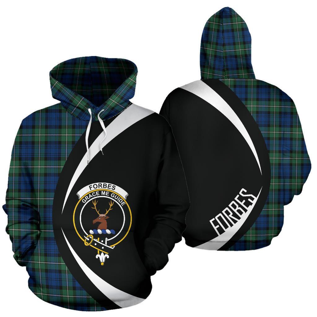 Printivon Forbes Ancient Tartan Crest Hoodie Circle Style