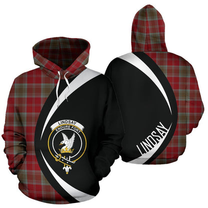 Printivon Lindsay Weathered Tartan Crest Hoodie Circle Style