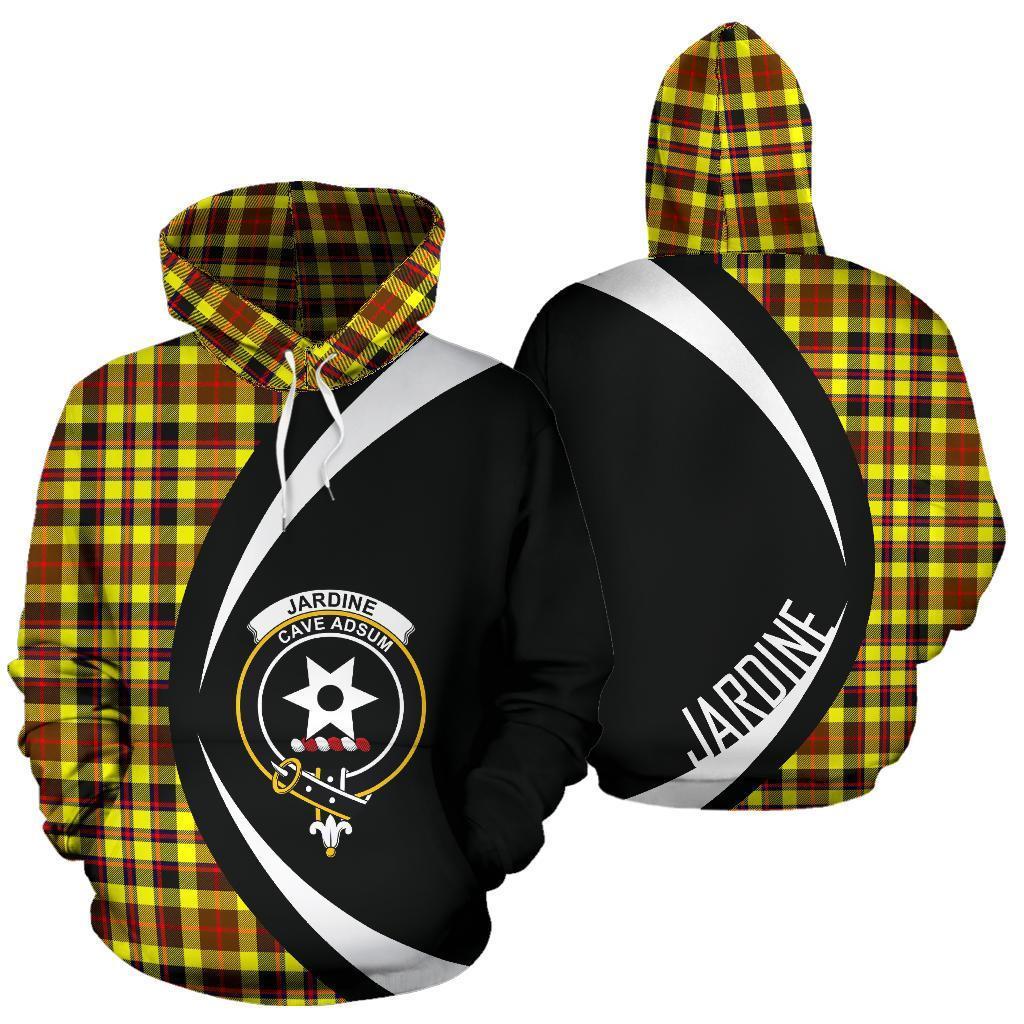 Printivon Jardine Tartan Crest Hoodie Circle Style
